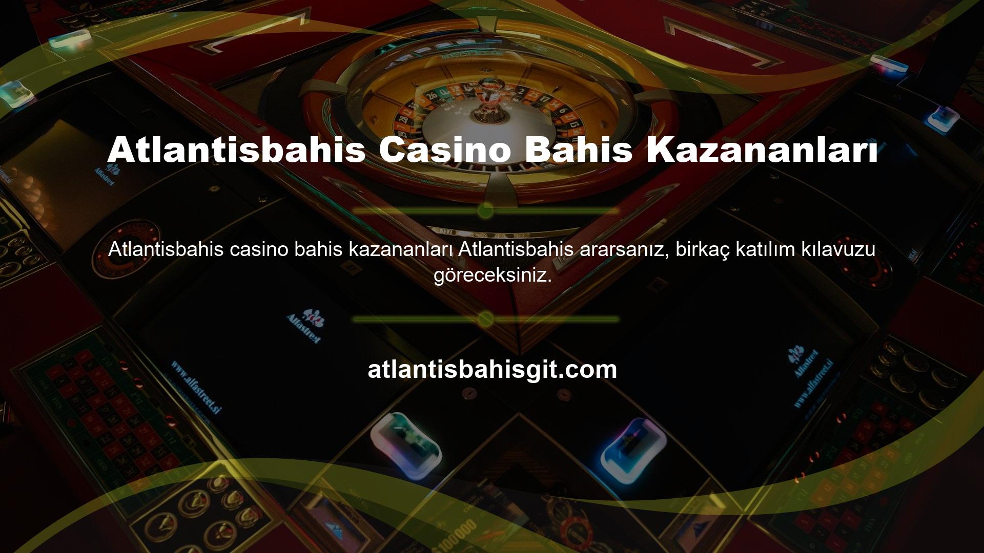 Atlantisbahis Casino Bahis Kazananları