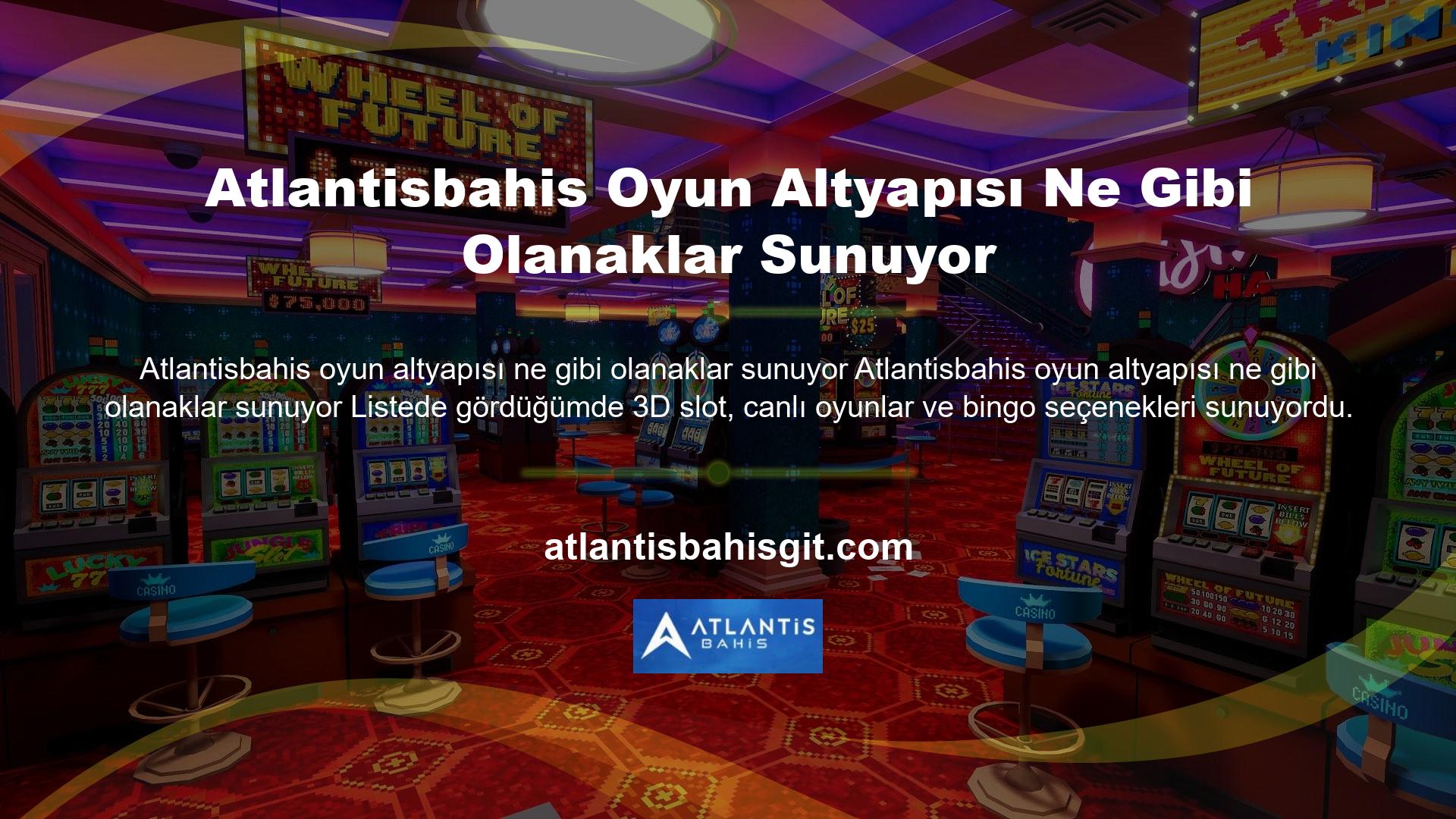 Sitenin hizmet seçeneklerinden canlı casino bölümüne baktım ve rulet, bakara, blackjack, poker ve benzeri oyun seçeneklerini sunduklarını gördüm