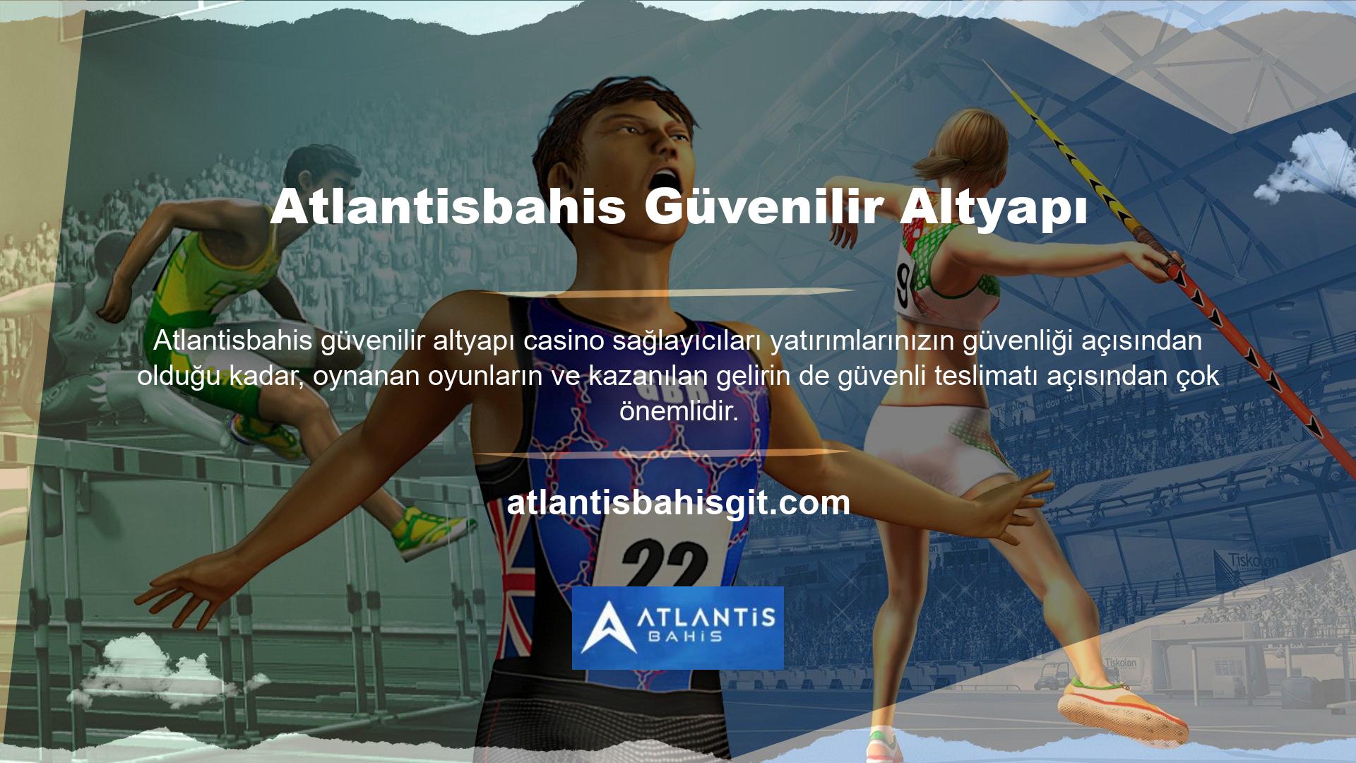 Atlantisbahis casino sağlayıcıları, uluslararası arenada her alanda adından söz ettiren kurumlarla işbirlikleri yaparak casino keyfinin yaşanmasına katkıda bulunmaktadır